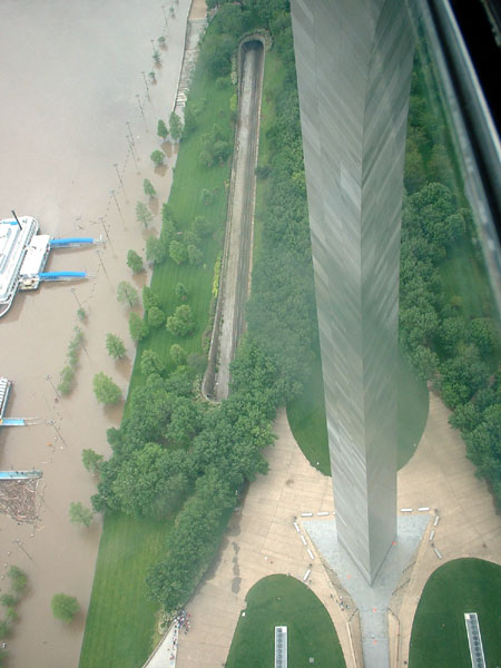 Looking down from inside the top of the Arch  .jpg 74.2K